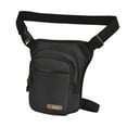 thumbnail image 3 of Bolsa cartuchera, bolsa de cadera, bolsa de herramientas, informal, versátil, cintura, muslo, riñonera, bolsas para ciclismo, viajes, escalada, pesca, Negro, 3 of 8