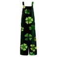 thumbnail image 6 of Stylish St Patrick's Day Print Jumpsuit with Pockets Full Length Romper Comfortable Casual Wear Summer Celebration! ,Green,S, 6 of 6