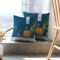 thumbnail image 6 of LALILO Throw Pillow Covers Stylish Interior With Blue Wall Vintage Cushion Cover 18" x 18", 2 Pack, 6 of 6