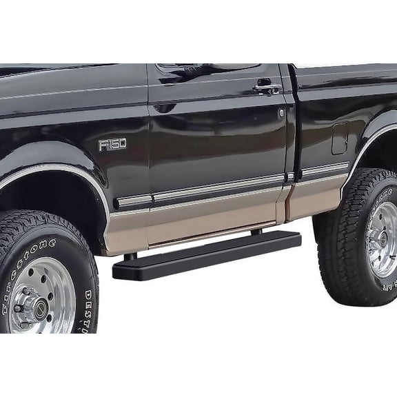1980-1996 Ford F-150 Regular Cab 1980-1996 Ford Bronco Full Size (Not for Lightning or with Snow plow package Models) Black Finish 5 Inch Door to Door Side Bar Side Step Running Board