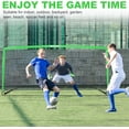 thumbnail image 4 of BOHEN 12x6FT/9x5FT/6x4FT Portable Metal Soccer Goal for Backyard with Carry Bag - Fun for Outdoor Indoor Training Games for Kids Adult, for Easy Storage and Transportation (12x6FT, 1 Piece, Green), 4 of 7