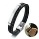thumbnail image 2 of Delysia King-pulsera tejida de cuero para hombre, brazalete de acero inoxidable con contraste de Color, a la moda, 2021, 2 of 4