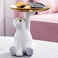 thumbnail image 3 of Figurine en Résine d'Animal Plateau de Rangement Porte-Clés Décoration Décorative pour Porche Cadeaux Ours, 3 of 9