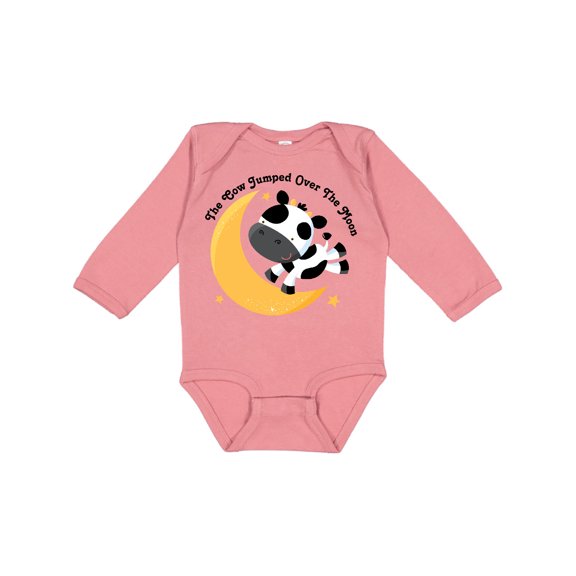 Inktastic Cow Jumped over the Moon Boys or Girls Long Sleeve Baby Bodysuit
