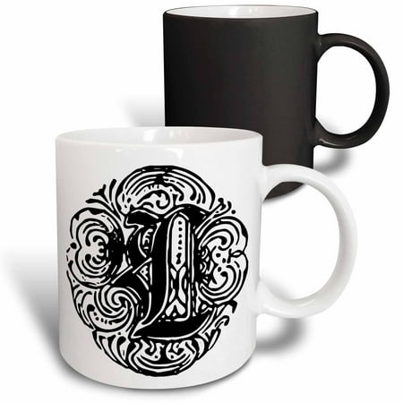 

3dRose Fancy Letter L Magic Transforming Mug 11oz