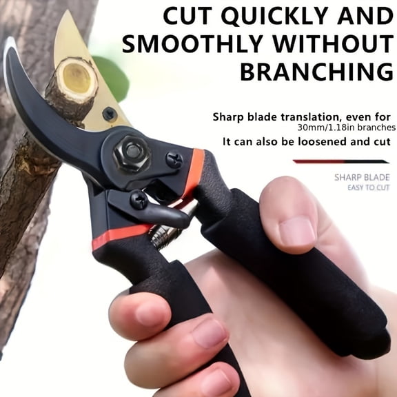 8.5 Inch Professional Pruning Shears - Super Sharp Premium Garden Shears, Gardening Pruning Shears, Garden Hedge Shears Handheld Pruner - Garden Scissors Heavy Duty Tools