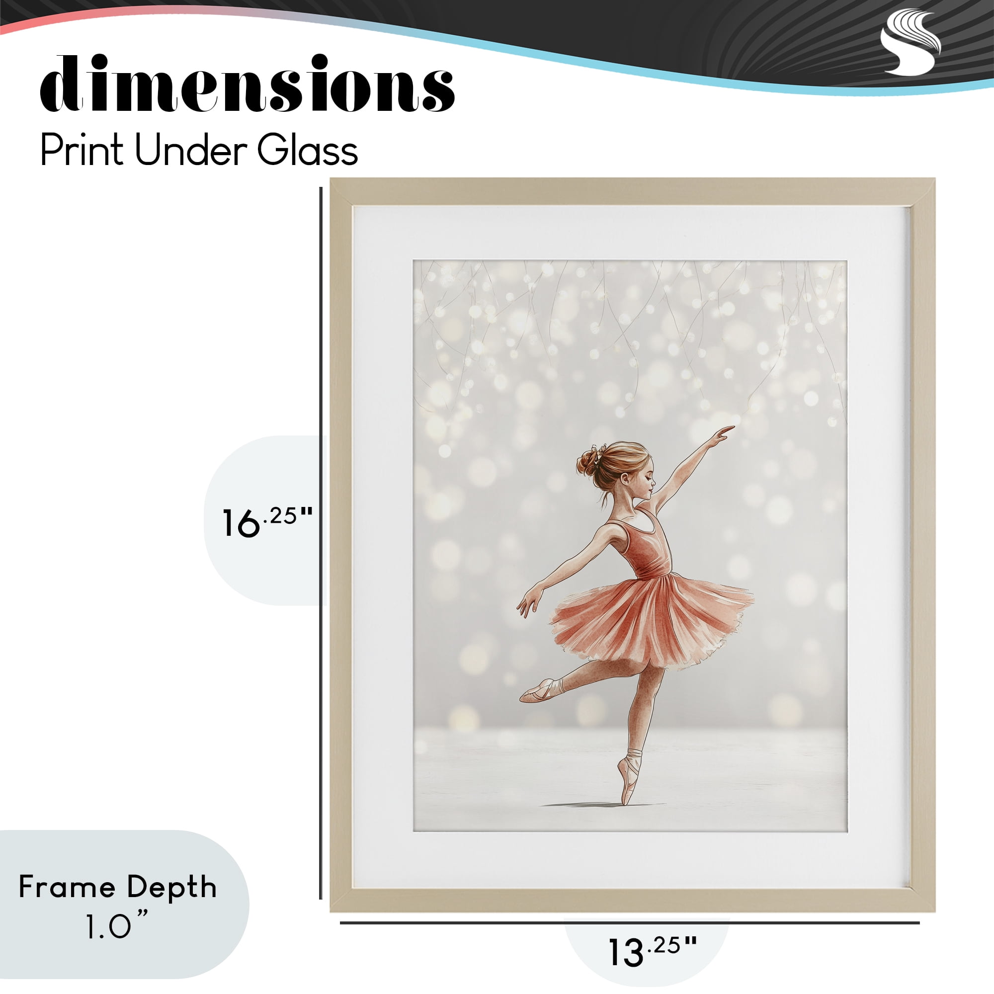 Stupell Industries Dancing In The Light Birch Framed Print Under Glass, design by Christine Simpson Art