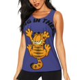 thumbnail image 1 of Cute Cartoon Garfield Funny Workout Gym Fitness Weightlifting Gift Tank Top-Xx-Large, 1 of 5