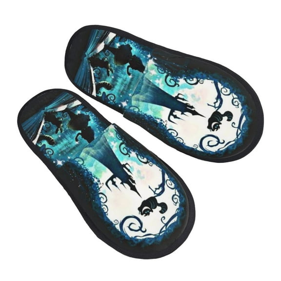 Alice in Wonden-Lan Slippers for Women Men Cotton Home Slippers Soft Fleece for Indoor Outdoor