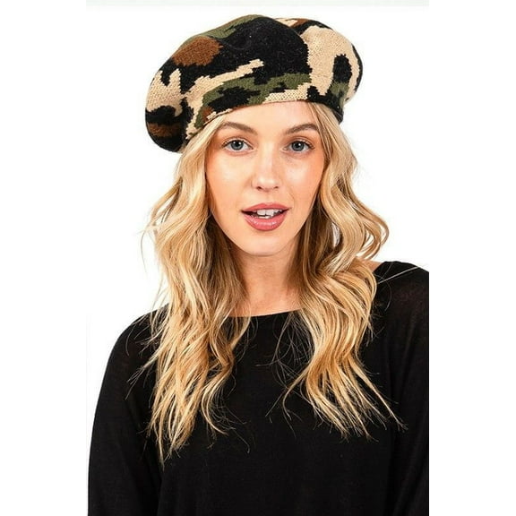Camouflage Knitted Beret AS PREVIEW O/S