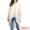 Apricot, variant on DARING DIVA Women's High Low Chiffon 3/4 Sleeve Top S White