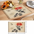 thumbnail image 6 of Vintage Flowers Placemats Set of 4, Chrysanthemum Bird Butterfly Non-Slip Place Mats Washable Table Mats for Kitchen Dining Table Decorations Indoor/Outdoor, 6 of 9