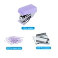 thumbnail image 3 of Uxcell Stapler Set, Metal Portable Desktop Office Stationery No Jams Stapler for Business, Desk, Home, Classroom, Purple, 3 of 6
