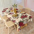 thumbnail image 4 of Multicolor Christmas Floral Pattern Rectangle Tablecloth 60"x102",Waterproof Polyester Rectangle Table Cloth, Wipeable Spillproof Polyester Tablecloth for Dining, Camping, Indoor and Outdoor, 4 of 6