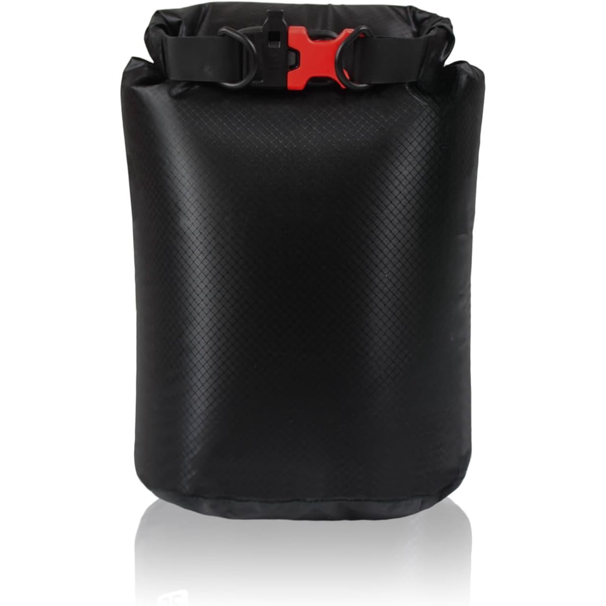 CORDURA Dry Bag 3L - Heavy Duty IPX6 Roll Top Sack with Whistle for Kayaking, Camping, Boating, Beach - Lightweight Dry Backpack (Black)