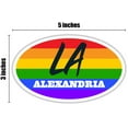 thumbnail image 3 of Alexandria LA Louisiana Rapides County Rainbow Pride Flag 6 Stripes Pride Flag Euro Decal Bumper Sticker 3M Vinyl 3" x 5", 3 of 3