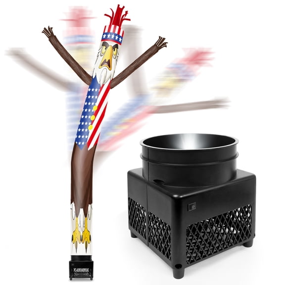 6FT Bald Eagle Inflatable Tube Man with Blower (5.5'' Diameter) and Built-in LED - Wacky Waving Dancing Guy for Business Advertising Promotion