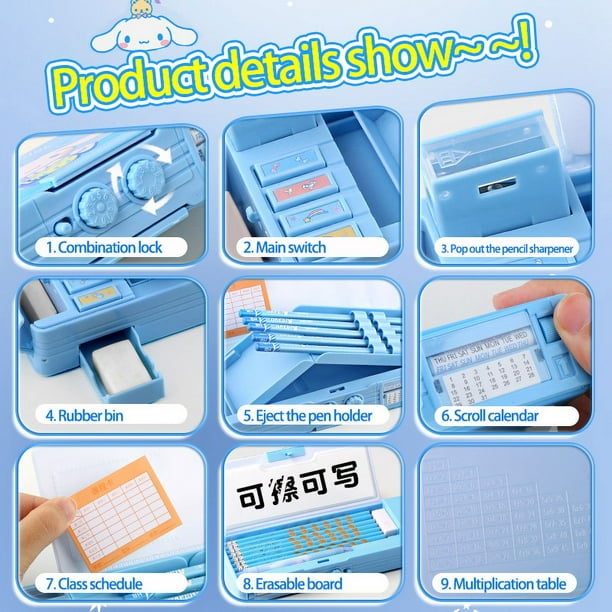Sanrio Cinnamoroll Multifunction Pencil Case Large Capacity Pencil