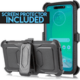 thumbnail image 3 of Value Pack ! for Moto G7 Play case Phone Case 360° Cover Screen Protector Clip Kickstand Holster Hybrid Shock Bumper, 3 of 4