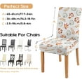 thumbnail image 5 of Fall Chair Covers Set of 4,Thanksgiving Dining Stretch Removable Protector,Autumn White Pumpkin Maple Leaves Chair Back Covers Farmhouse Decor,Colorful Seat Slipcovers for Dining Room and Party, 5 of 6