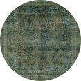 thumbnail image 1 of Ahgly Company Machine Washable Indoor Round Abstract Army Green Area Rugs, 4' Round, 1 of 7