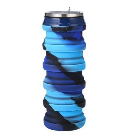 

Cups Kitchen Essentials for New Home Silicone Collapsible Water Bottles 480Ml Portable Foldable Expandable Bottle Sports Cups Leak Proof and Reusable Outdoor Activities Travel
