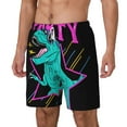 thumbnail image 2 of Balery Rex Dinosaur With Sunglasses Mens Swim Trunks Swim Shorts for Men Quick Dry Inseam Beach Shorts with Compression Liner Pocket-3X-Large, 2 of 9