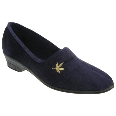 

Sleepers Womens/Ladies Andover Heeled Motif Leaf Slippers