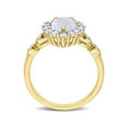thumbnail image 3 of 1.17 Carat (Ctw) Opal and Lab-Created White Sapphire Halo Ring in 10K Yellow Gold for Women, 3 of 6