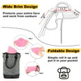 thumbnail image 7 of Sun Blocker Women's Sun Hat Wide Brim Flap Cap with Floral Ribbon for Beach Gardening Hiking Fishing Safari UPF 50+ Pink, 7 of 7