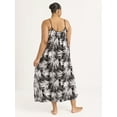 thumbnail image 5 of Joyspun Women’s Sleepwear Woven Strappy Maxi Nightgown, Sizes S-4X, 5 of 5