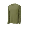 thumbnail image 3 of Sport Tek Adult Male Men Digi Camo Long Sleeves T-Shirt Olive Drab Grn 2X-Large, 3 of 4