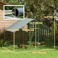 thumbnail image 3 of PawHut Metal Chicken Coop, 9.8 x 5.6 FT Walk-in Chicken Run with Cover, 3 of 10