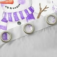 thumbnail image 4 of jejeloiu Christmas Snowmen Curtains Pack of 2 (42x84 Each),Purple White Curtains Blackout,Happy New Year Bedroom Curtains For Child,Ultra Soft Home Decor, 4 of 6