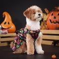 thumbnail image 4 of New Fun Dog Skeleton Halloween Costume Pet Lace Hair Proof Pumpkin Butterfly Dress Dog Clothes Gift, 4 of 7