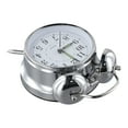 thumbnail image 6 of Bedside Traditional Classic Double Bell Alarm Clock Chrome Metal+ABS Night Light Alarm Clock European Retro 12.5*16.5*6.2cm, 6 of 9