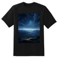 thumbnail image 2 of Plus Size Shirt for Women Black Tops for Women Short Sleeves Shirt for Women Night Sky 4 T Shirt Crewneck Shirt for Women 5XL, 2 of 5