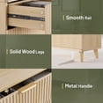 thumbnail image 3 of Aufeile 3 Piece Dresser and Nightstand Set for Bedroom, Boho 6 Drawer Dresser & 2 Nightstands with USB Charging, Fluted Wood Storage Cabine, Modern Bedroom Furniture Set, Natural, 3 of 14