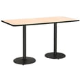 thumbnail image 2 of KFI Studios Mode 3.5' x 7' Bistro Table, Natural, Black, 2 of 3