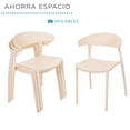 thumbnail image 4 of Set 4 Sillas Comedor Apilables Plástico Interior Exterior Beige Eke, 4 of 9