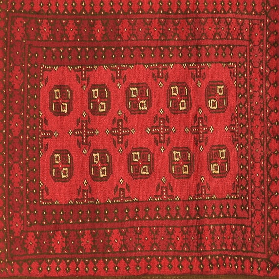 Ahgly Company Indoor Square Persian Orange Traditional Area Rugs, 8' Square