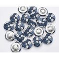 thumbnail image 4 of IBA Indianbeautifulart Blue 25 Mm Floral Texture Shirting Printed Canvas Fabric Buttons Round 2 Hole&nbsp;Decorative Buttons For Sewing Crafting Pack Of 50, 4 of 7