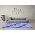 thumbnail image 3 of Ahgly Company Indoor Rectangle Checkered Blue Modern Area Rugs, 8' x 12', 3 of 4