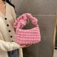 thumbnail image 3 of Bolso Hobo Plumón para Mujer Bolso Mano Informal Con Forma Globo Bolso Compras para Las Axilas (rojo Rosa), 3 of 9