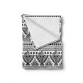 thumbnail image 2 of Black White Soft Flannel Fleece Throw Blanket, Prehistoric Art Pattern with Eagle Mystic Culture Folk, Cozy Plush for Indoor and Outdoor Use, 50" x 60", Black White, by Ambesonne, 2 of 6