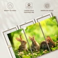 thumbnail image 6 of Elephant Stock Rabbits By The Meadow Wall Art - Horizontal Multi Panel Canvas - Living Room Wall Decor - Animal Multi Panel - Green And Yellow Decor - 74" x 48", 6 of 8