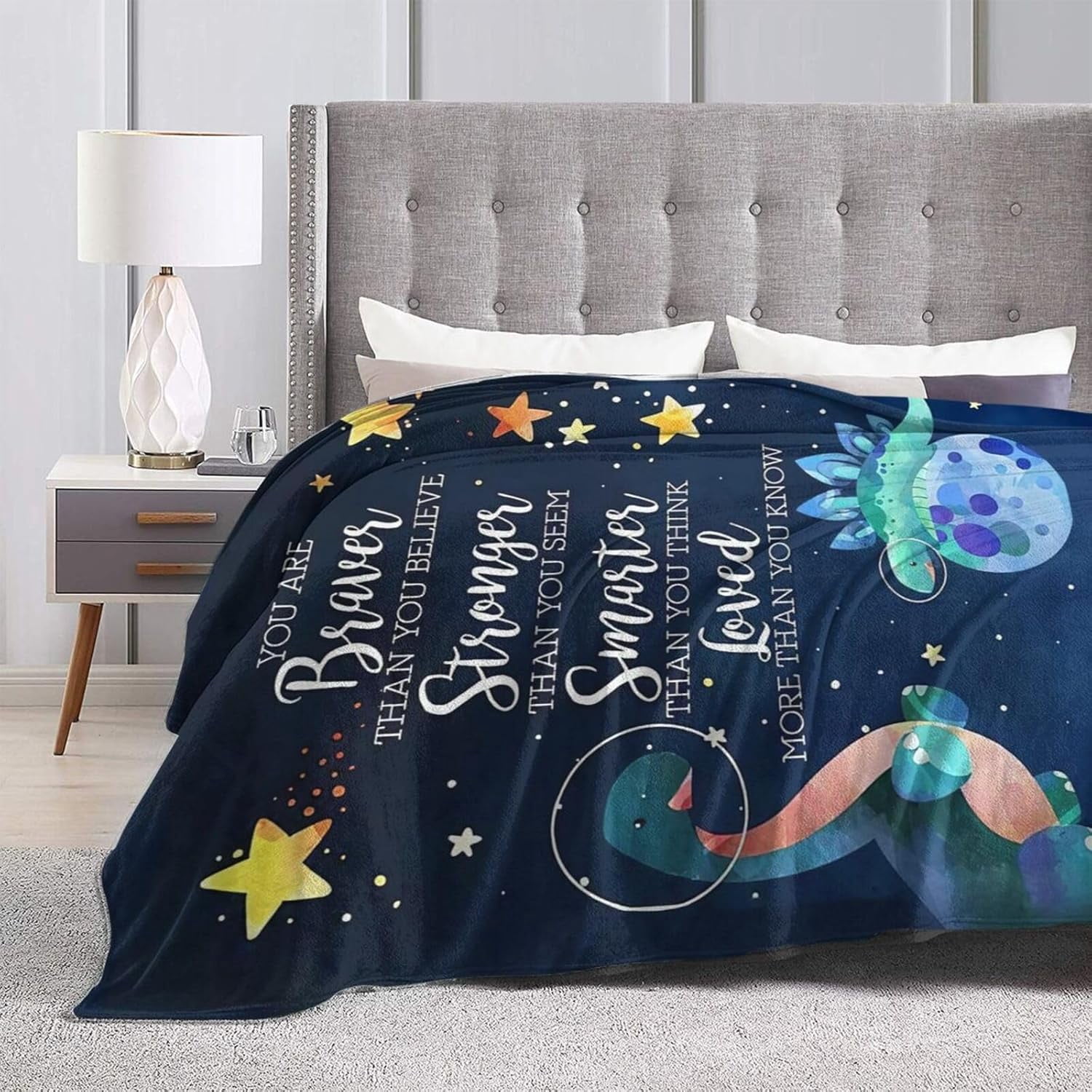 Dinosaur Blanket Cute Dinosaur Throw Blanket Wild Animals Stuff Plush Blanket Fleece for Girls Boys Super Soft Warm Cozy Dino Flannel for Couch Bed Sofa Gifts for Kids Teens Adults 50"x40"