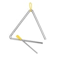 thumbnail image 4 of Instrument de Percussion Triangulaire en Acier Musical avec Frappeur et Maillet Cadeau pour Enfants pour Apprendre et s'Amuser, 4 of 7