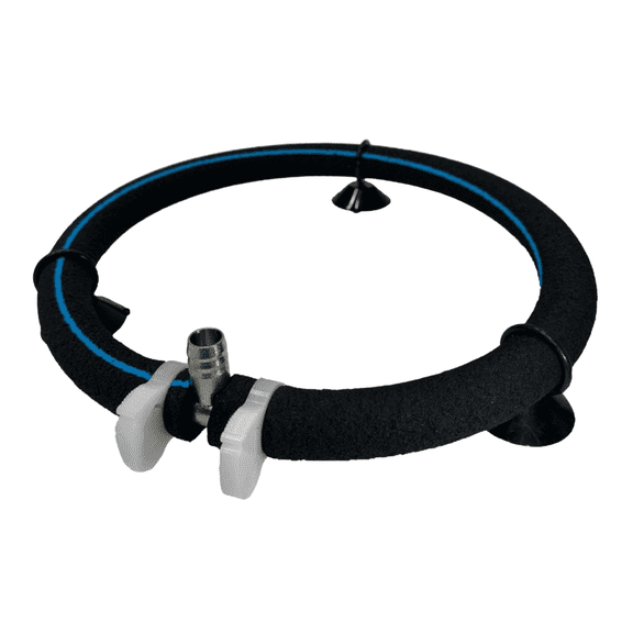 Blue Diamond Pumps 8 in Ring Bubbler Air Diffuser Circular Oxygen Concentrator Helps Create a Healthy Environment in Your Aquarium Reservoir Fish Tank or Hydroponic Bucket System, 3 Suction Cups
