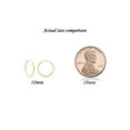 thumbnail image 4 of Tilo Jewelry 14K Yellow Gold Endless Hoop Earrings, 1mm Tube (10mm) Women, Men & Unisex, 4 of 11